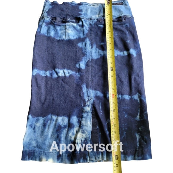 Citizens of humanity tie-dye reworked denim jean midi skirt size 29 - Picture 4 of 8